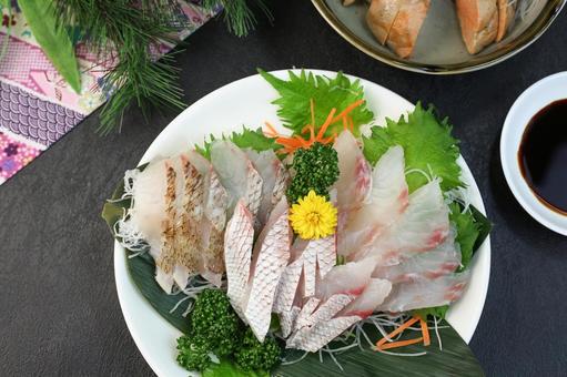 鯛の刺身 鯛,刺身,和食の写真素材