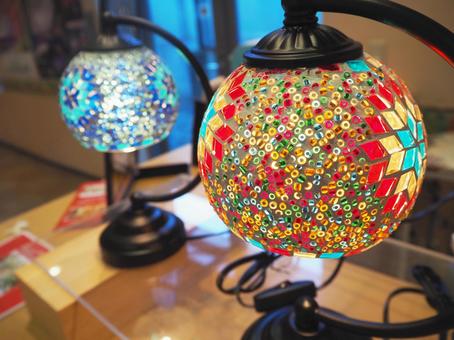 Lamp made of glass beads, JPG