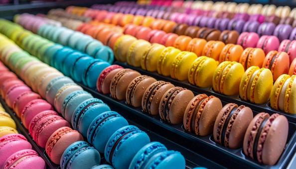 美味しそうなカラフルなマカロンの写真 美味しそうなカラフルなマカロンの写真の写真