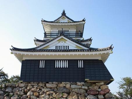 静岡県-浜松城-天守と石垣 静岡県-浜松城-天守と石垣 浜松城,城,天守の写真素材