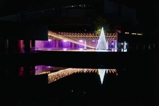 富岩運河環水公園のイルミネーション 環水公園,イルミネーション,キラキラの写真素材