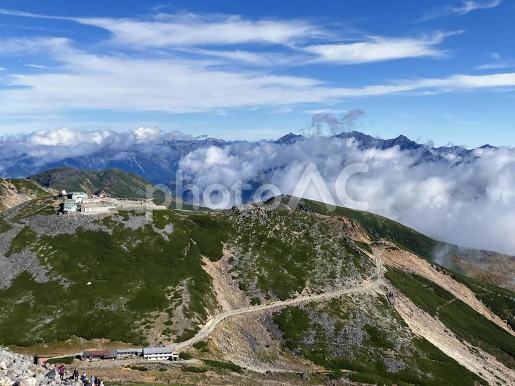 乗鞍岳へ登山16　北アルプス方面 乗鞍岳,登山,トレッキングの写真素材