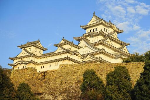 世界文化遺産　茜色の姫路城（白鷺城）３ 姫路城,白鷺城,城の写真素材