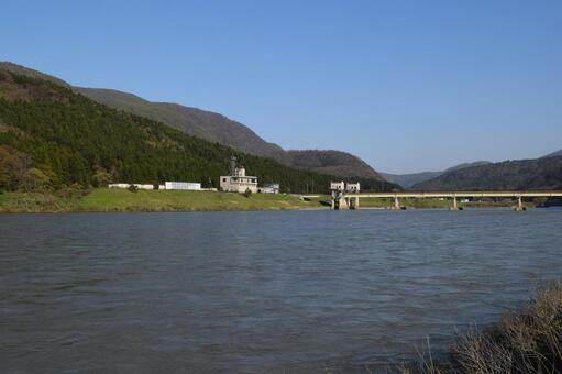 最上川 日本三大急流 国内最長 最上川,大河,河川の写真素材