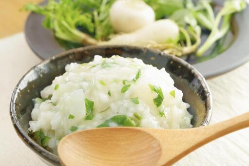 春の七草粥 春の七草,七草,七草粥の写真素材