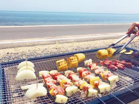 海辺でバーベキュー③ 海辺でバーベキュー③の写真