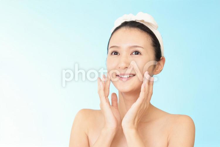 スキンケアイメージ スキンケア,美容,女性の写真素材