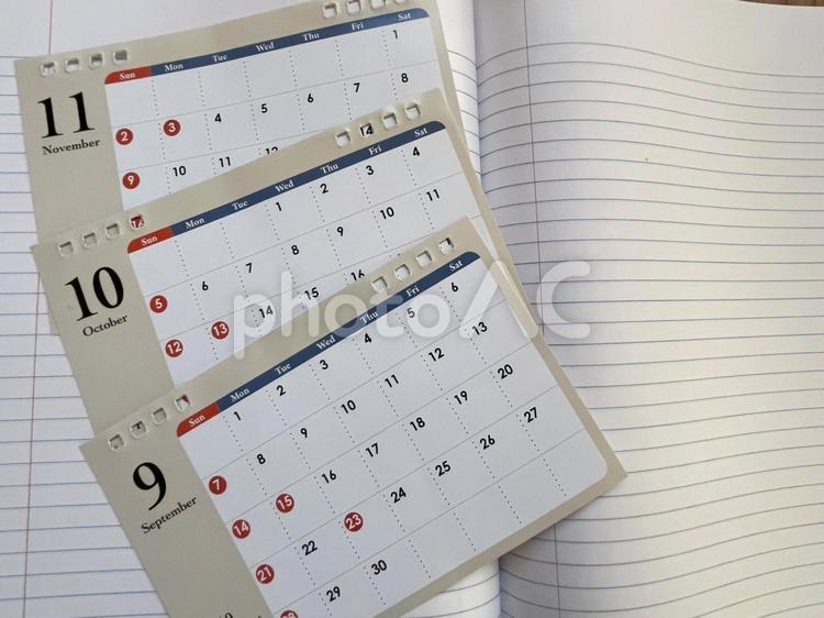 2学期のスタート！勉強を頑張る 9月,10月,11月の写真素材