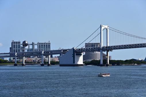 東京港風景~レインボーブリッジ~ 東京港風景~レインボーブリッジ~ レインボーブリッジ,橋,東京港連絡橋の写真素材