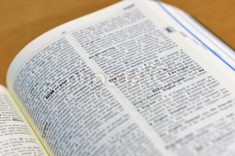 英語の辞書。英英辞典 英語,辞書,辞典の写真素材