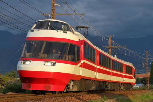 長野電鉄、1000系、特急ゆけむり号 長野電鉄,長電,特急の写真素材