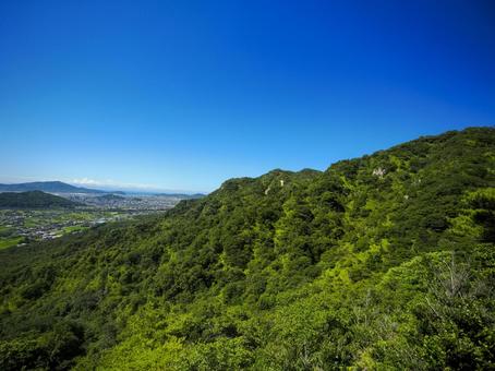 山岳風景と青空 山岳風景と青空 山,登山風景,登山の写真素材