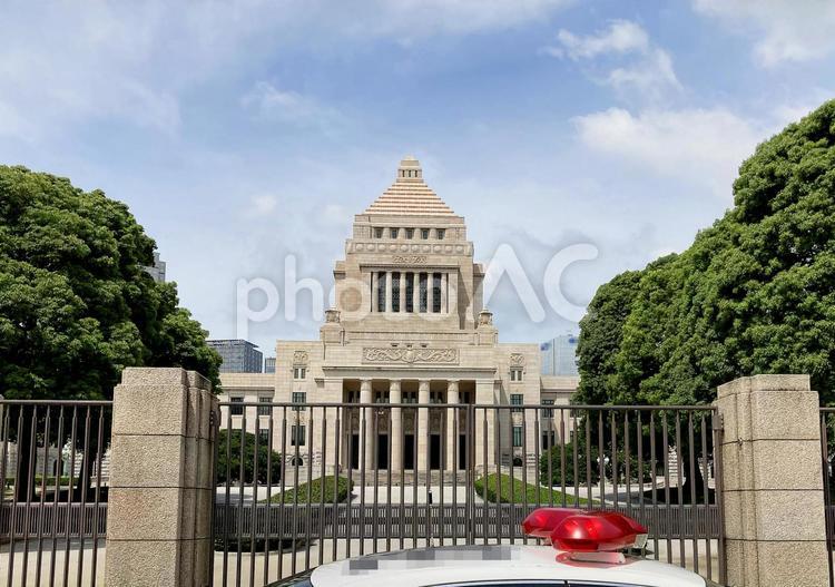 東京風景・国会議事堂 国会議事堂,千代田区,永田町の写真素材