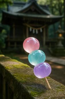 お団子ゼリー お団子ゼリーの写真