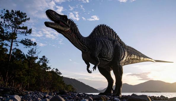 恐竜のスピノサウルス 恐竜のスピノサウルスの写真