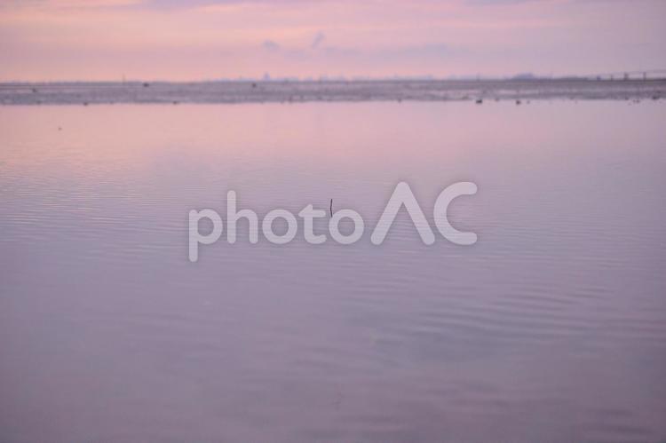 夕暮れの海 マジックアワー,千葉,夕暮れの写真素材