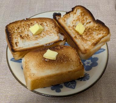 パン パン,トースト,バターの写真素材