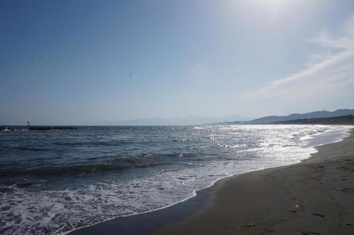 ビーチ 波,水,浜辺の写真素材