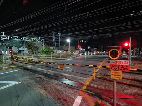 閉じてる状態の宮田前踏切 jr,jr貨物,jr東日本の写真素材