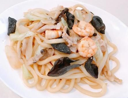 海鮮焼きうどん 海鮮焼きうどん 海鮮焼きうどん,海鮮,海老の写真素材