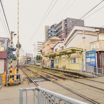 阪堺電車東天下茶屋駅 阪堺電車東天下茶屋駅 阪堺電車,阪堺電気軌道,東天下茶屋の写真素材