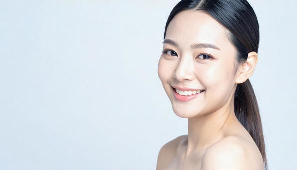 笑顔の日本人女性のポートレート 笑顔の日本人女性のポートレートの写真