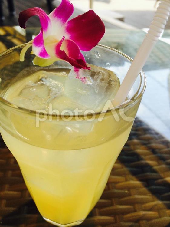 沖縄のカフェでまったり アイス,カフェ,ドリンクの写真素材