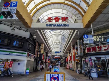 【高知県】高知市・帯屋町一丁目商店街 帯屋町一丁目商店街,商店街,アーケードの写真素材