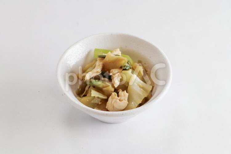 キャベツのザーサイ和え 食べ物,副菜,和食の写真素材