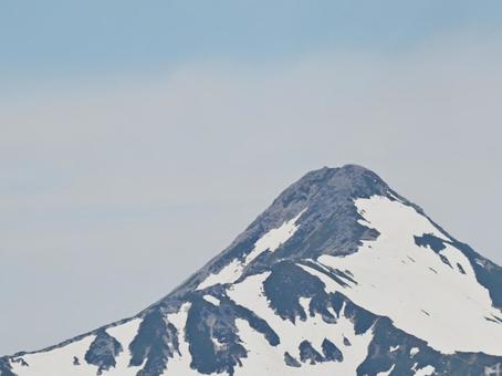 残雪の北アルプス笠ヶ岳2 残雪の北アルプス笠ヶ岳2の写真
