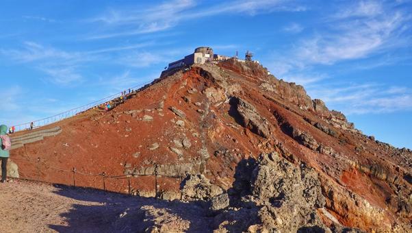 富士山剣ヶ峰 富士山剣ヶ峰 山,登山,富士山の写真素材