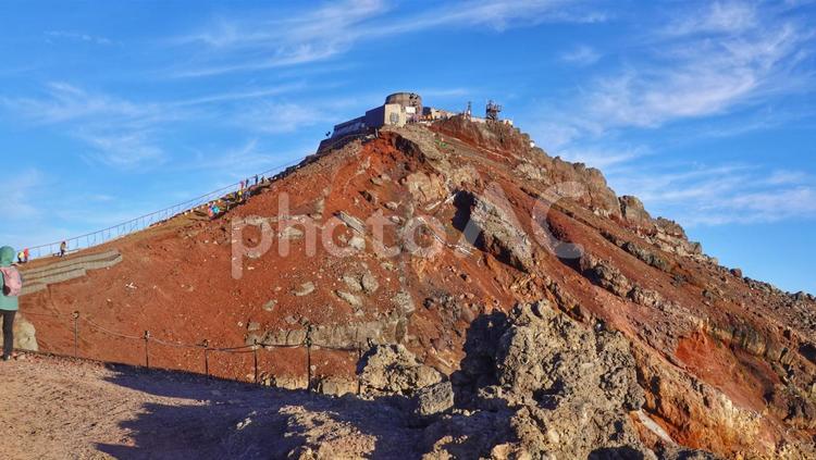 富士山剣ヶ峰 山,登山,富士山の写真素材