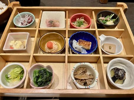 彩り豊かな和食の小鉢膳 和食,小鉢,御膳の写真素材