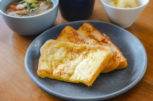 フレンチトーストの朝食 フレンチトースト,朝食,コーヒーの写真素材
