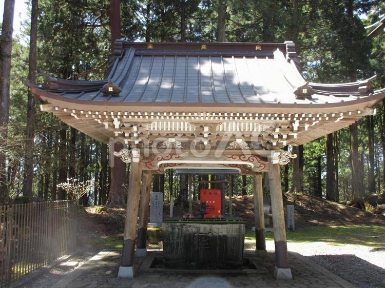 山梨県-久遠寺-奥之院-手水舎 久遠寺,寺,身延山の写真素材