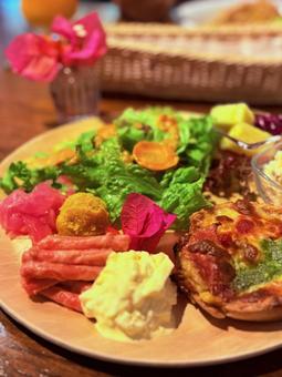 キッシュプレート キッシュプレート キッシュ,プレート,ランチの写真素材