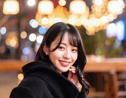 秋冬ファッション女性ポートレート 秋冬ファッション女性ポートレートの写真