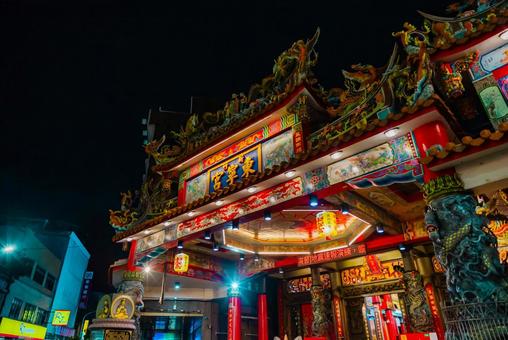 【台湾】新竹の街並み 台湾,新竹,夜景の写真素材