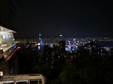 香港　夜景　ビクトリアピーク 香港,夜景,ホンコンの写真素材