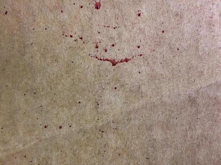 クラフト紙と赤いインクのシミ クラフト紙,インク,赤の写真素材