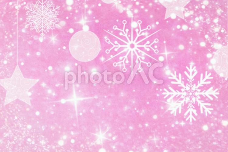 クリスマスオーナメントの背景素材ピンク クリスマス,オーナメント,背景の写真素材