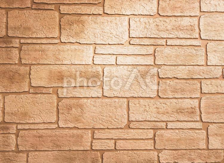 セピア色のノスタルジックな石目調　壁背景 壁,石目調,セピア色の写真素材