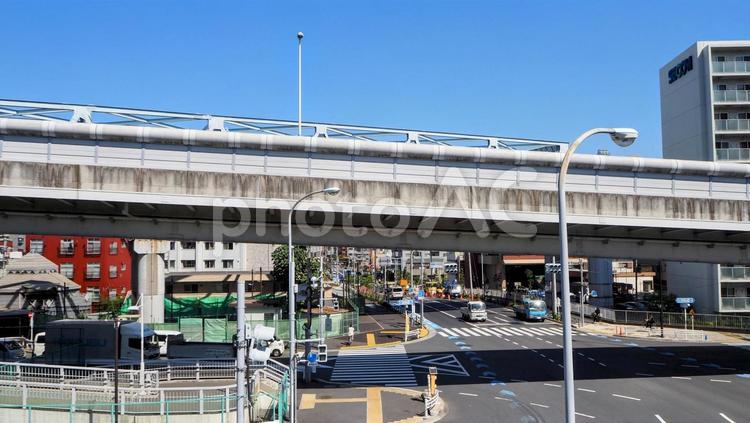 初秋の西葛西・清砂大橋（東京都江戸川区） 初秋,清砂大橋,西葛西の写真素材
