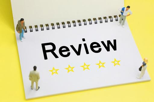 Reviewの文字素材の写真