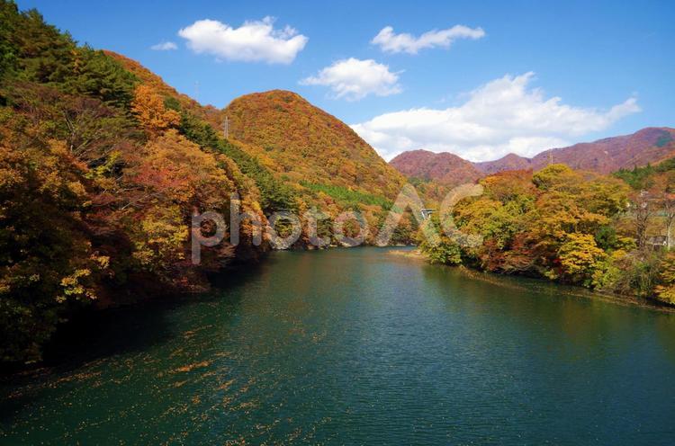 栃木県　龍王峡～川治温泉ハイキング　小網ダム 龍王峡,景勝地,渓谷の写真素材