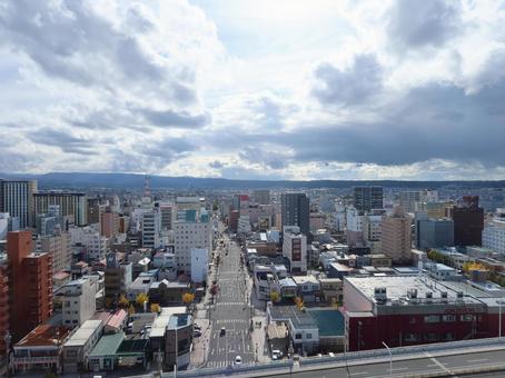 アスパム 展望台からの眺め 南側 青森県観光物産館,アスパム,13階の写真素材