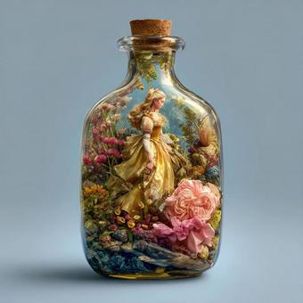 瓶の中のプリンセスの写真