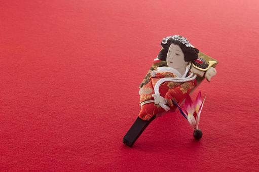 伝統工芸品 羽子板 伝統工芸品 羽子板 羽子板,お正月飾り,美人画の写真素材