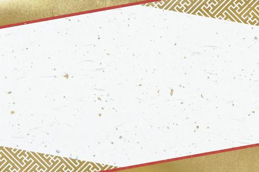 紙のテクスチャ（大礼紙金銀箔金紗綾型赤） 紗綾型,和紙,金色の写真素材