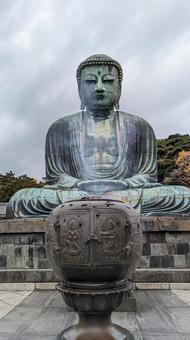 鎌倉大仏 国宝,仏像,神奈川観光の写真素材